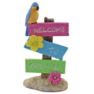 Resin Welcome to Paradise Garden Statue