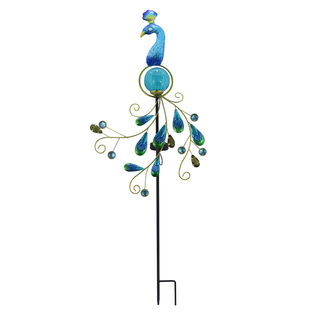 Solar Peacock Garden Stake