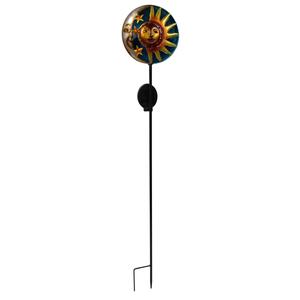 Solar Metal Moon & Sun Garden Stake