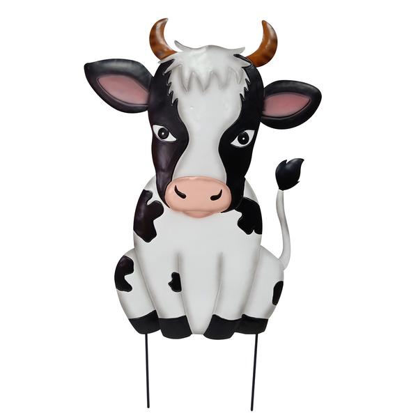 Metal Cow Yard Stake