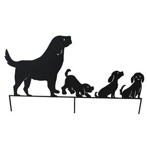 Metal Dogs Silhouette Garden Stake