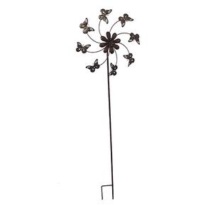 Metal Butterfly Spinner Garden Stake