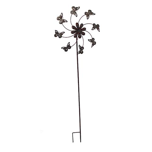 Metal Butterfly Spinner Garden Stake
