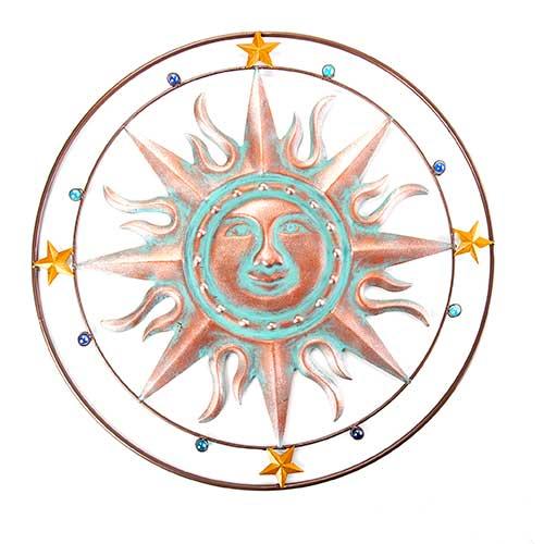 Metal Sunface Wall Decor