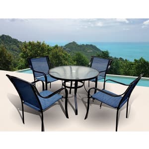 8 patio table umbrella MAISON ARTS 8-Piece Outdoor Dining Set with 13ft Umbrella Steel Rectangle  Table & 6 Stackable Chairs