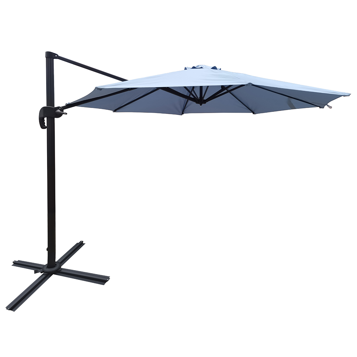 10ft. Offset X Umbrella W/ Base - Slate