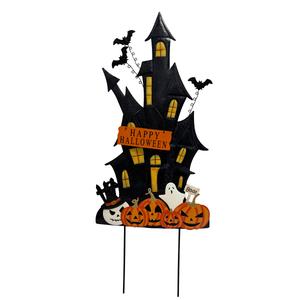 Haunted House/Bats/Ghost/Jack-O-Lanterns Stake