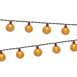 Halloween String Lights with 20 Orange G40 Plastic Bulb Covers alternate view