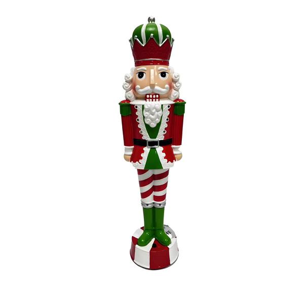 Battery Operated Musical Nutcracker w/ Stripe Legs