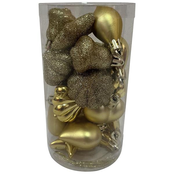 Gold-Tone Shatterproof Multi-Shaped Ornaments