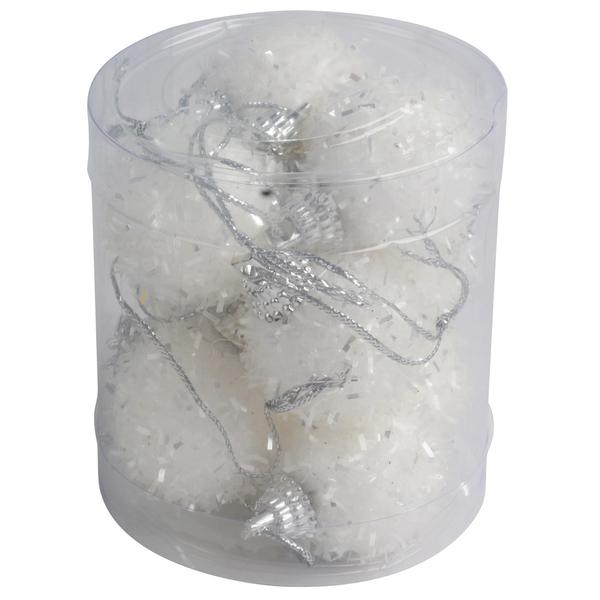 10pc. Shatterproof Flocked Mini Ball Ornaments