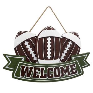 Football Wall Hanging with Welcome Text