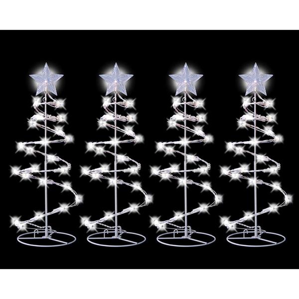 18in. Spiral Christmas Trees - Set of 4