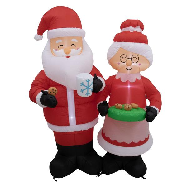 Inflatable 6ft. Santa & Mrs. Claus
