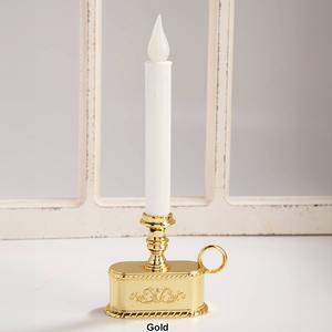 Battery Operated Gold Flameless LED Candle with Timer alternate view
