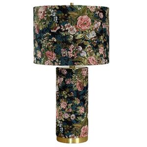 Fangio Lighting Floral Fabric Table Lamp