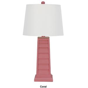 Resin Table Shutter Table Lamp alternate view