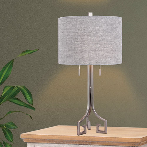 Fangio Lighting Metal Table Lamp - Antique Silver