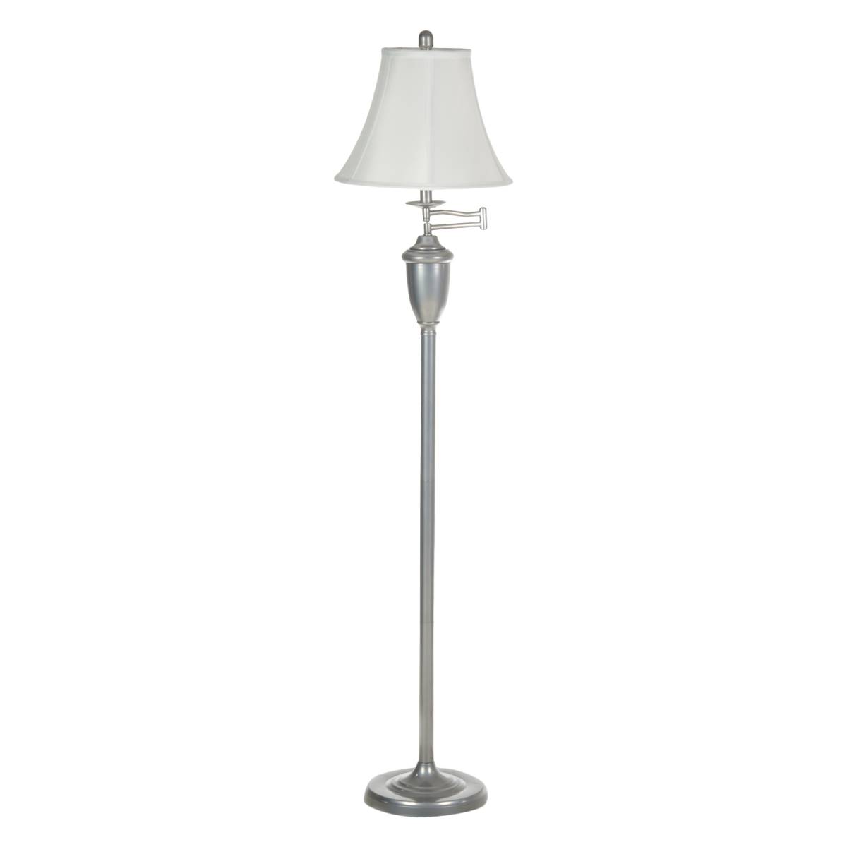 Fangio Lighting Swing Arm Floor Lamp With Soft Shade