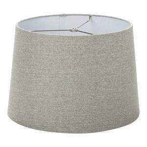 Fangio Lighting Textured Linen Hardback 12in. Drum Shade - Grey