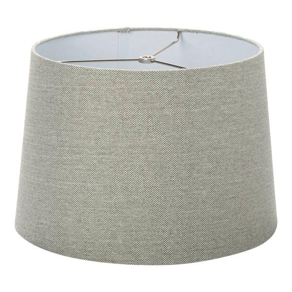 Fangio Lighting Textured Linen Hardback 12in. Drum Shade - Grey