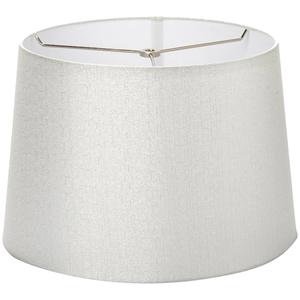 Fangio Lighting White Linen w/Silver Hardback 12in. Drum Shade
