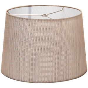 Fangio Lighting Linen Gold Thread Hardback Drum 14in. Shade-Beige