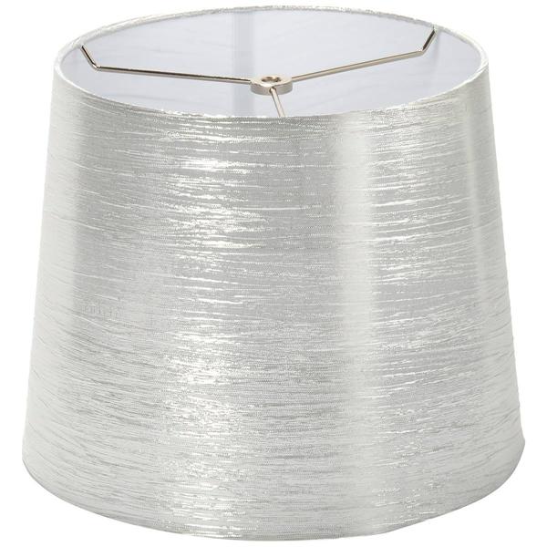 Fangio Lighting Silver Crinkle Hardback 16in. Drum Shade
