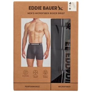 Mens Eddie Bauer(R) 4pk. Microfiber Boxer Briefs - Black alternate view