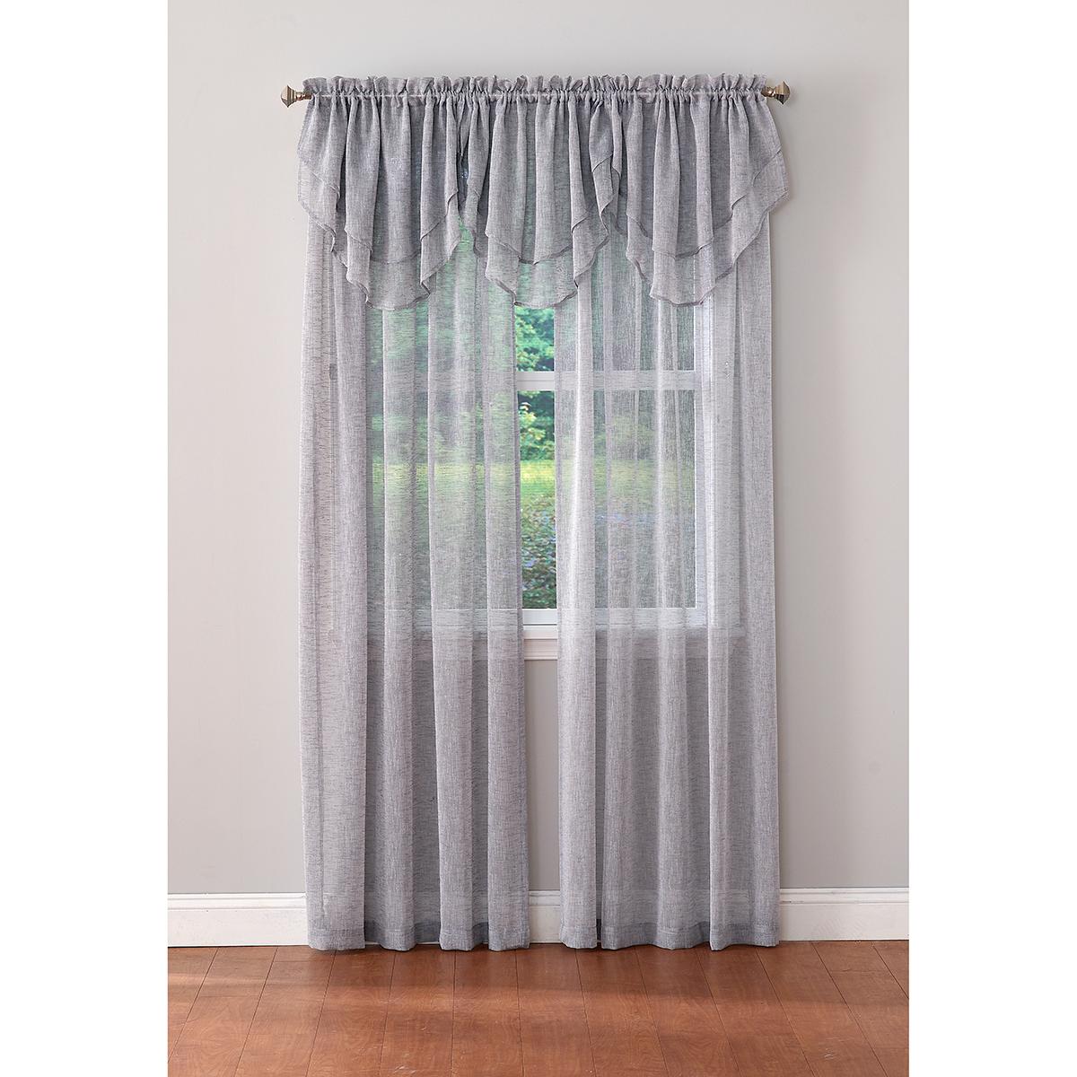 Opulence 2-Tone Yarn Dye Woven Ascot Valance - 37x22