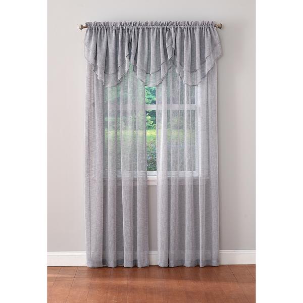 Opulence 2-Tone Yarn Dye Woven Rod Pocket Curtain Panel
