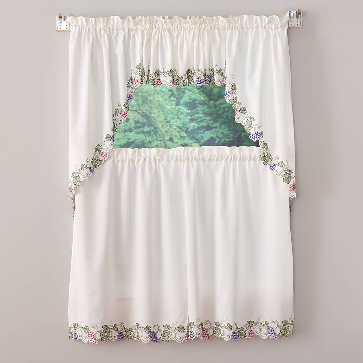 Sonoma Embroidered Tier Curtains