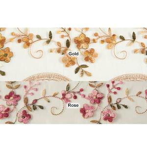 Vintage Embroidered Macrame Trim Valance - 58x14 alternate view