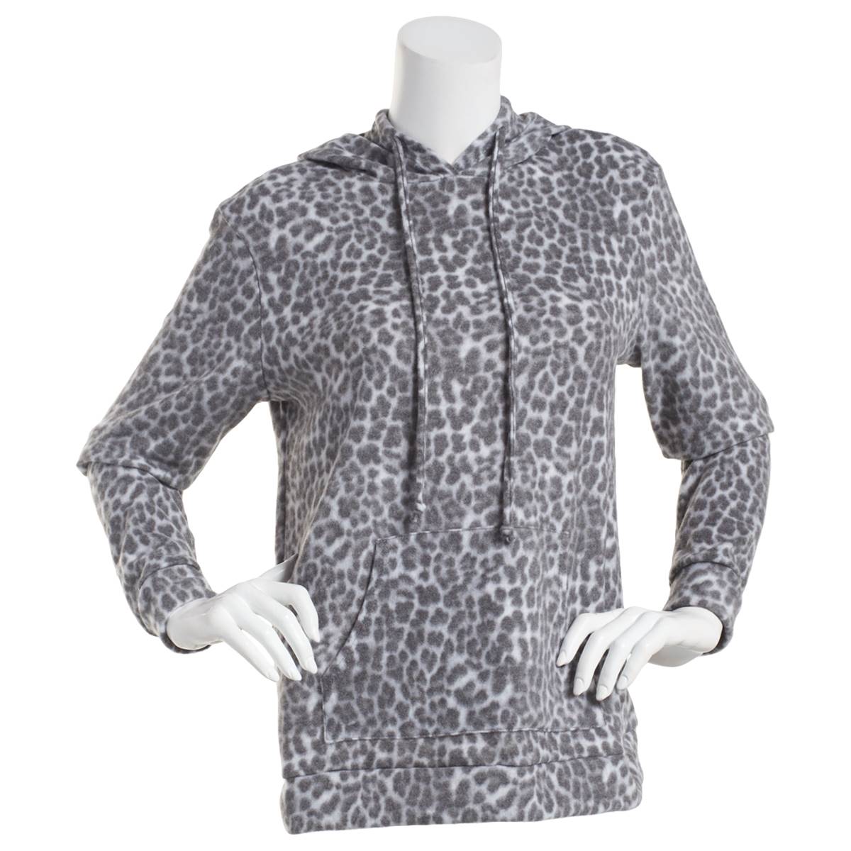 Womens Lexington Ave. Long Sleeve Cheetah Hacci Hoodie