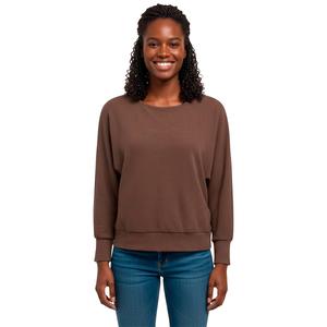 Womens C'est La Vie Long Sleeve Solid Knit Banded Hem Tee alternate view