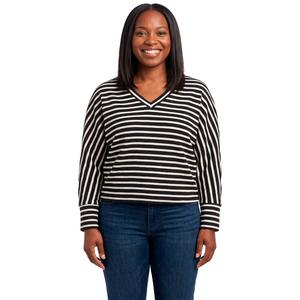 Womens C'est La Vie Long Dolman Sleeve Stripe Tee