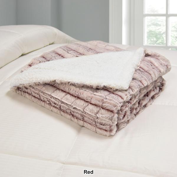 Blue Ridge Home Fashions Reversible Micromink/Sherpa Throw alternate view