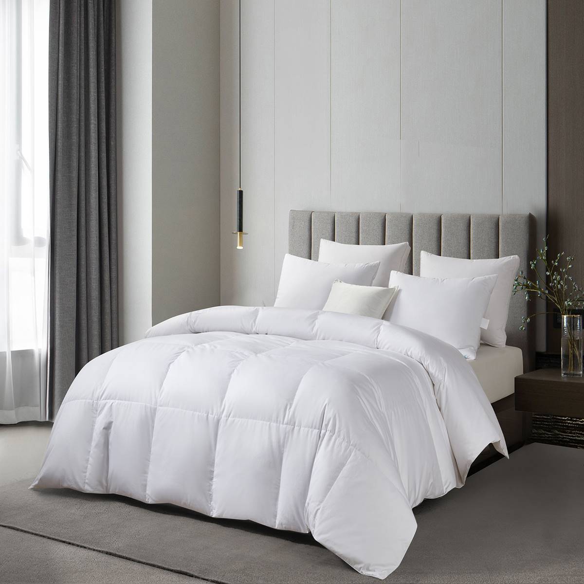 Martha Stewart Light Warmth 300TC Cotton White Down Comforter