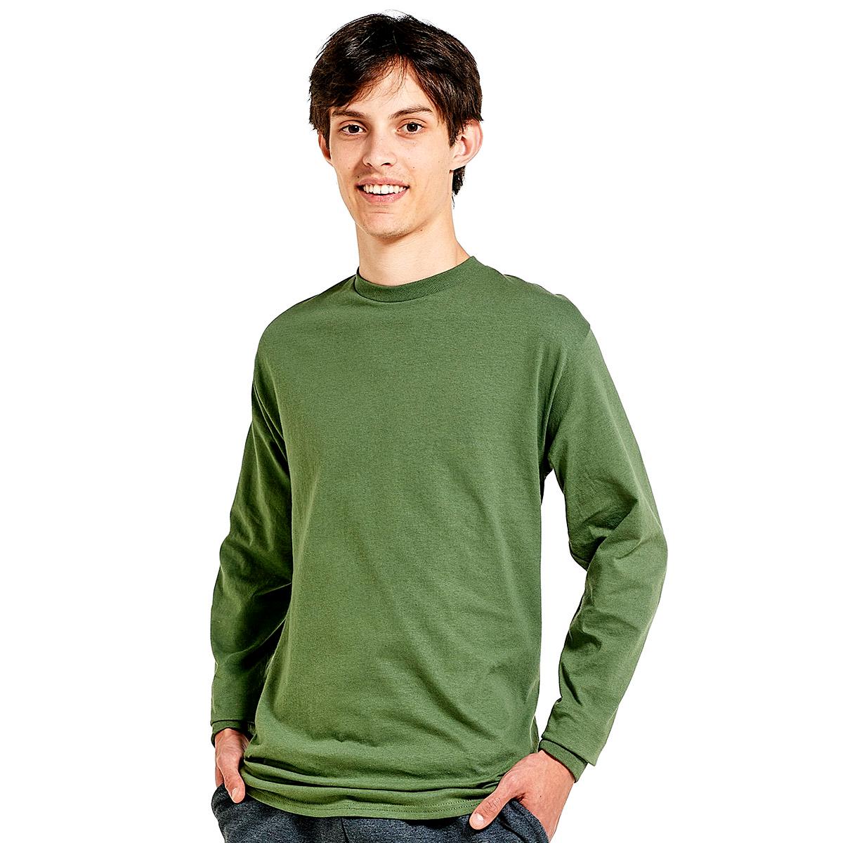 Mens Gildan(R) Classic Long Sleeve Ultra Cotton Crew Neck Tee