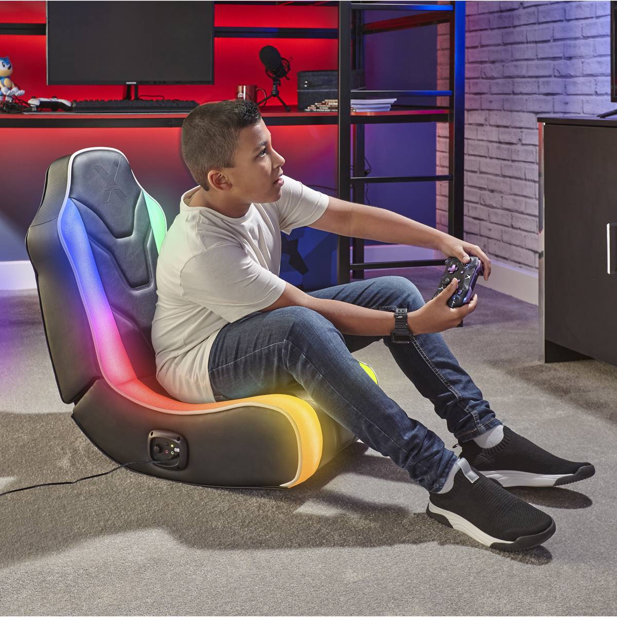 X Rocker Chimera RGB Audio Floor Rocker Gaming Chair W/ LED