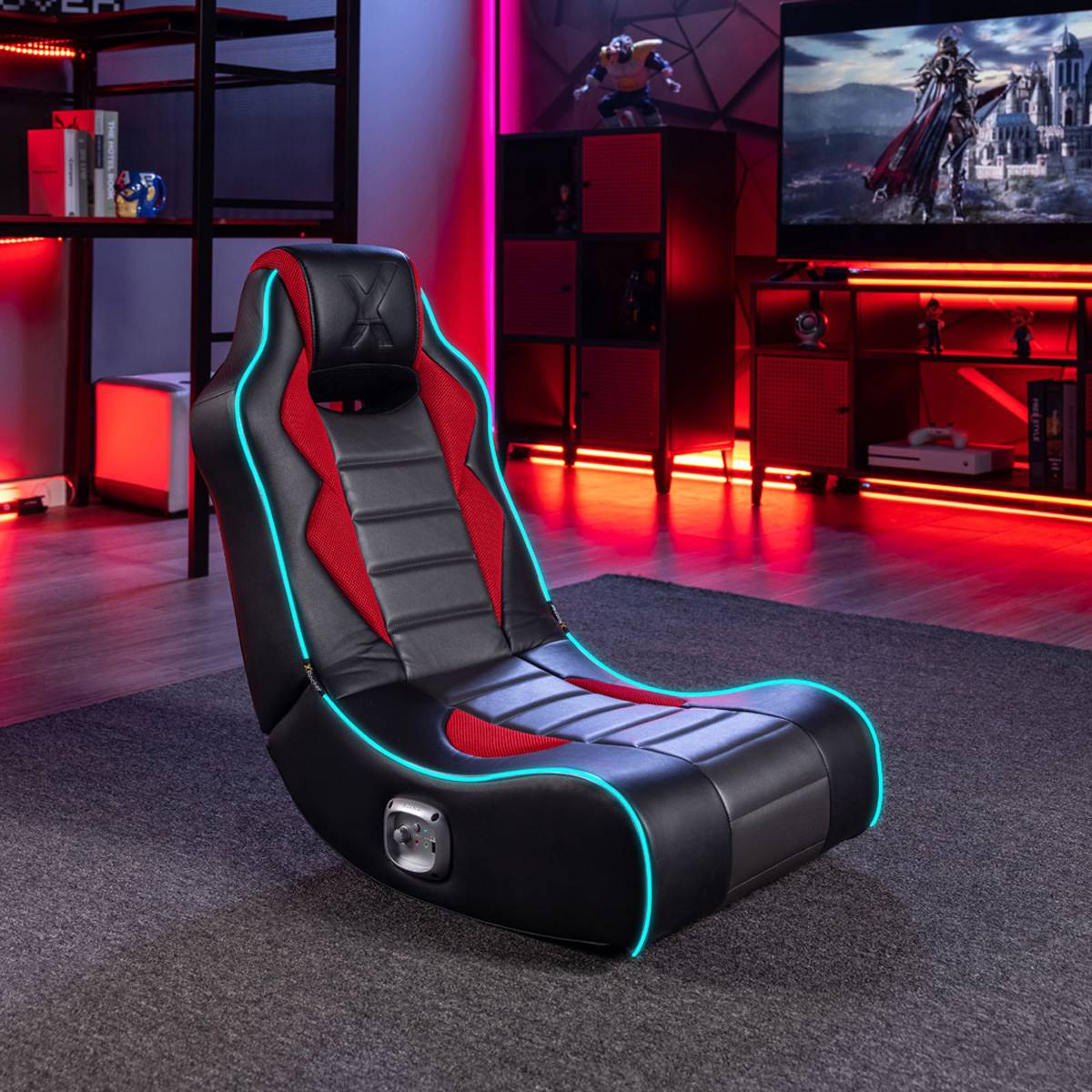 X Rocker Flash LED Audio Floor Rocker Gaming Chair
