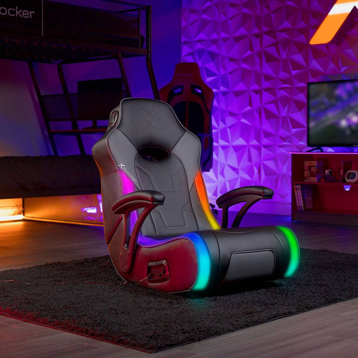 X Rocker G-Force RGB Audio Floor Rocker Gaming Chair