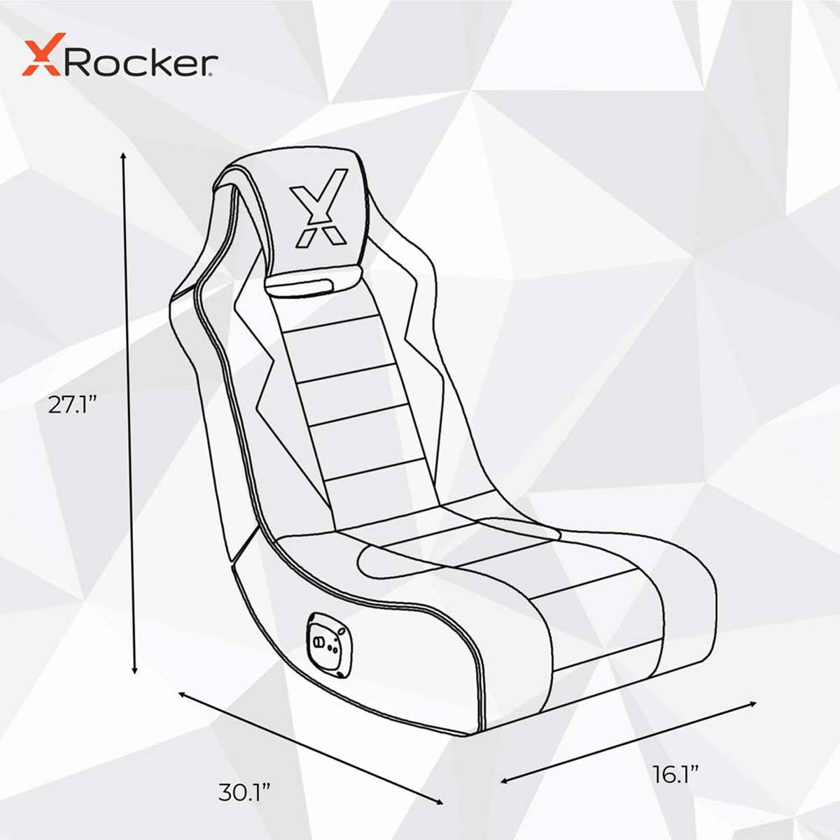 X Rocker Flash 2.0 Wired Red Floor Rocker Gaming Chair