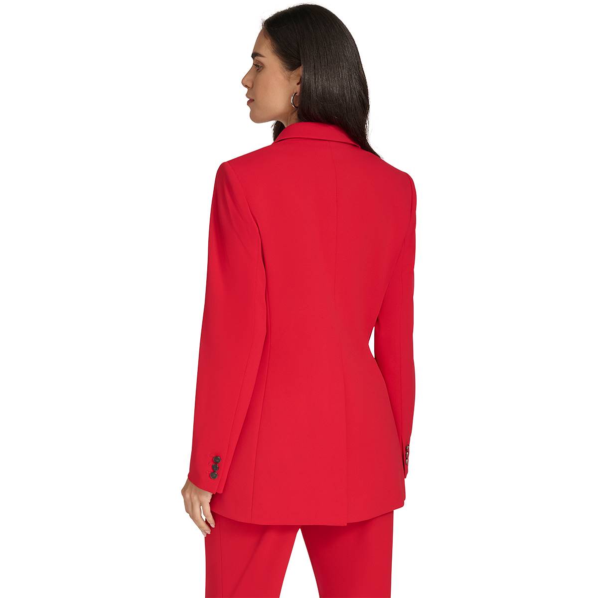 Petites Calvin Klein Long Sleeve One Button Notch Collar Jacket