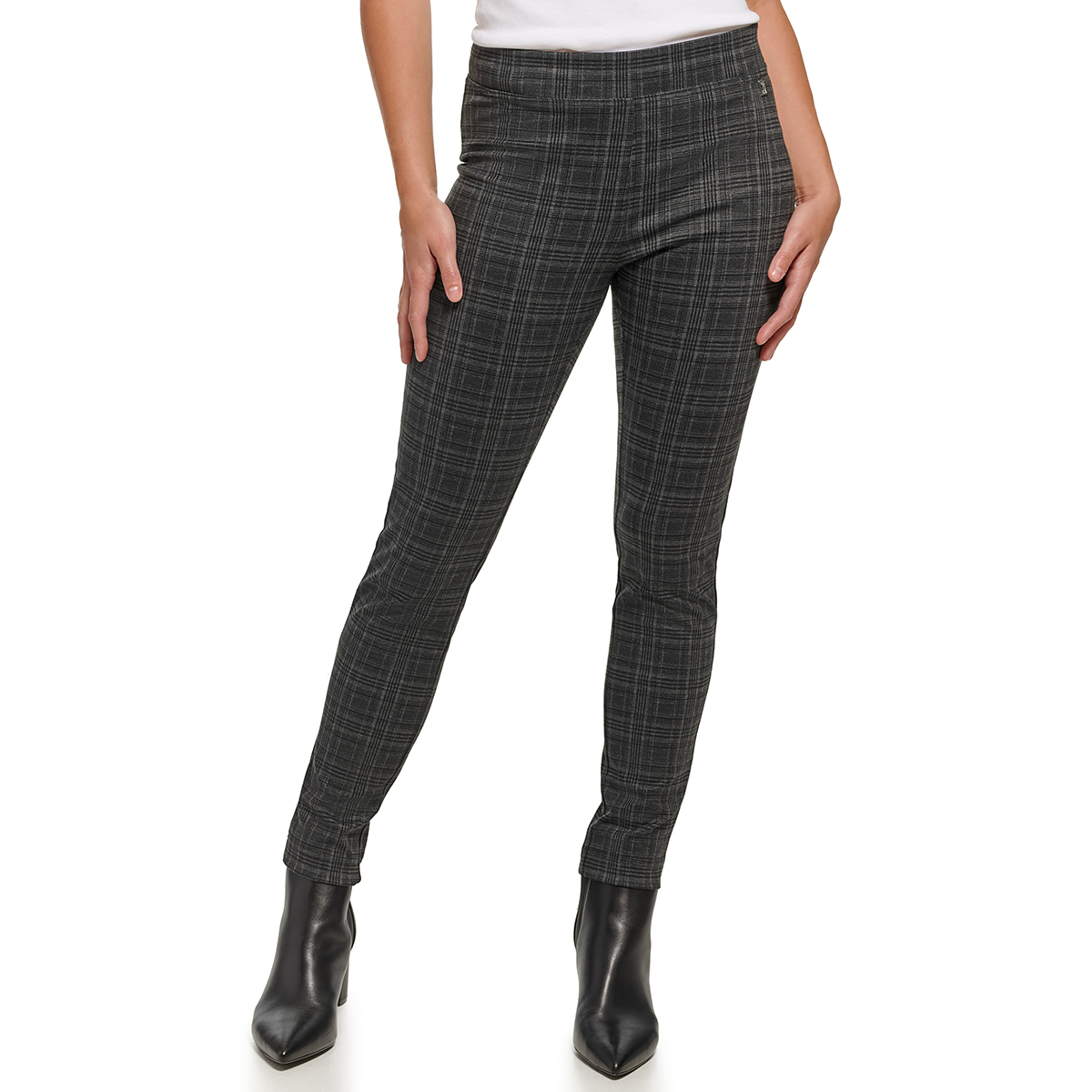 Womens Calvin Klein Pull-On Herringbone Compression Pants