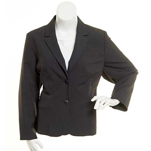 Plus Size Calvin Klein Two Button Blazer - Charcoal