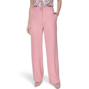 Womens Calvin Klein Solid Modern Fit Straight Leg Pants