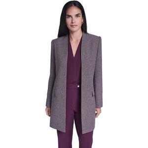 Womens Calvin Klein Long Sleeve Two Pocket Speckled Blazer