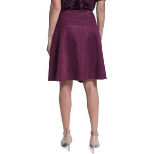 Womens Calvin Klein Solid Pull On Suede Skirt alternate view