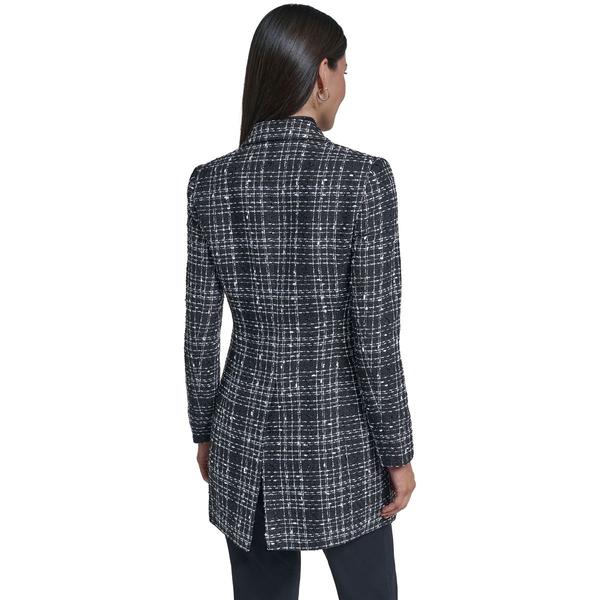 Womens Calvin Klein Long Sleeve Notch Lapel Plaid Blazer alternate view